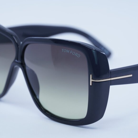 Tom Ford Marilyn FT1037 01B Sunglasses Black Square Frame, Smoke Lenses - Picture 9 of 10